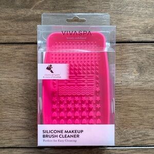 Vivaspa Silicone Makeup Brush Cleaner Hot Pink Sealed NWT